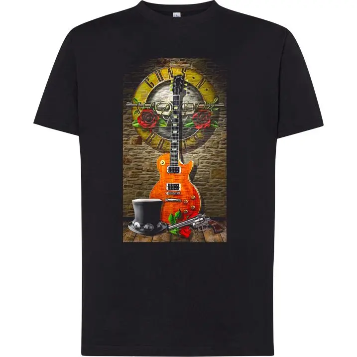 Camiseta Guns n Roses - | Algodón | Manga Corta y Manga Larga - Tejido tubular, sin costuras laterales. - Punto liso - 1
