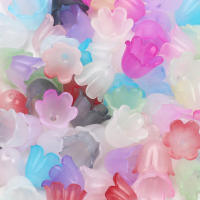 100pcs Bolas De Acrílico Bellflower Mixtas Para Hacer Pulseras Collares Y Aretes Accesorios De Joyería DIY Forma Oval Diametro 11mm - details 2