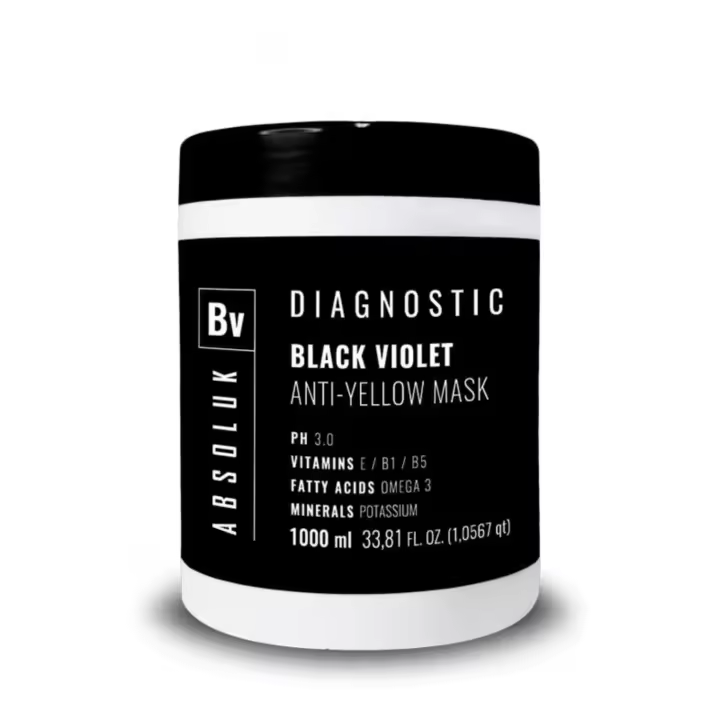 ABSOLUK DIAGNOSTIC MASCARILLA CAPILAR ANTI-YELLOW PELOS BLANCOS, RUBIOS Y GRISES 1L. - 1