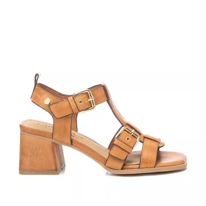 Sandalia tacon mujer camel, Carmela.554320005 - 1