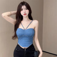 Top De Mujer Estilo Cowgirl Sin Espalda En Color Sólido Con Relleno Irregular Para El Verano Top De Cintura Alta Sexy Y Club - details 0