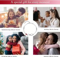 Regalos para Mujer, Plata de Amor Infinite Pulsera with Caja Para Mujeres Gift  Rojo - details 4