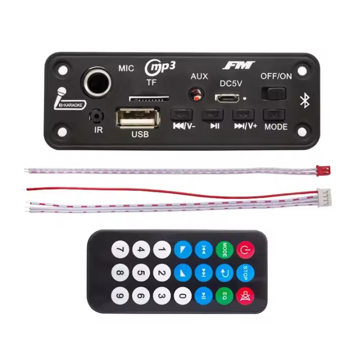 Amplificador Bluetooth 10W MP3 WMA APE Decoder Board DC 5V 5W Handsfree Microfono USB TF Carro Radio FM DIY Mp3 Juguete De Música - 1