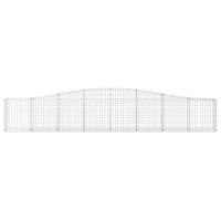 vidaXL Cesta de gaviones forma arco hierro galvanizado 400x30x60/80 cm - details 2