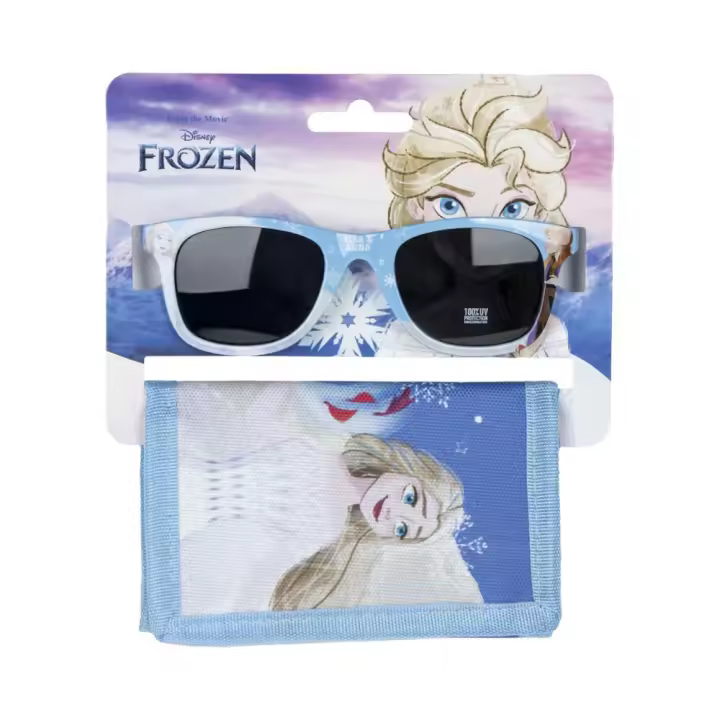 Set Gafas de Sol con Cartera a Juego Frozen Azul y Lila Niña 81663 - 1