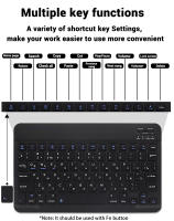 Teclado Bluetooth Inalámbrico EMTRA Con Ratón Para IOS Android Windows Compatible Con iPad Air Mini pro Tabla De Tablet Incluido - details 14