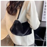 Bolso De Hombro Mini De Pelo Falso De Moda Suave Y Fluffy Bolso Cruzado Con Cadena Bolsa Mensajera Para Mujer - details 3