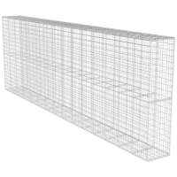 vidaXL Muro de gaviones con cubierta acero galvanizado Dimensiones 600 x 50 x 100 cm,  600 x 50 x 200 cm,  y mas Perfecta para plantas y animales, múltiples usos malla para ventilación, seguridad, ventana, jardín - details 0