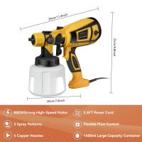 Pistola eléctrica de pintura en aerosol de 850W, contenedor de alta capacidad de 1400ml, fácil de limpiar para muebles, armarios, vallas, paredes, puertas, obras de bricolaje, - details 6