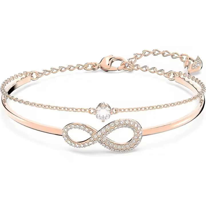 Símbolo of the infinite pulsera de las mujeres Gold Rose Infinity zirconia pulsera FINA joyería para las Mujeres - 1