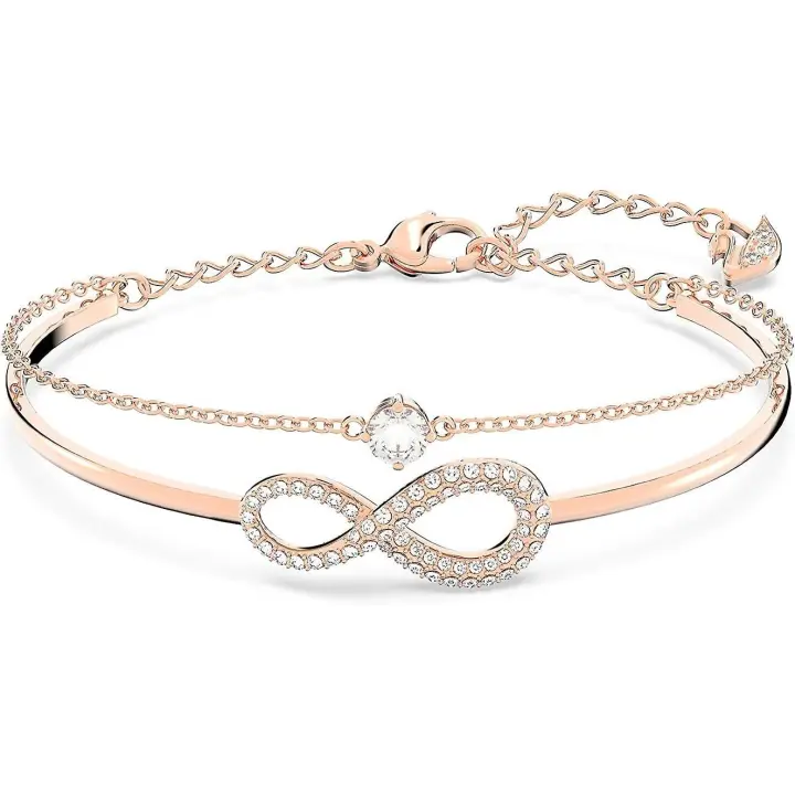 Símbolo of the infinite pulsera de las mujeres Gold Rose Infinity zirconia pulsera FINA joyería para las Mujeres - 1