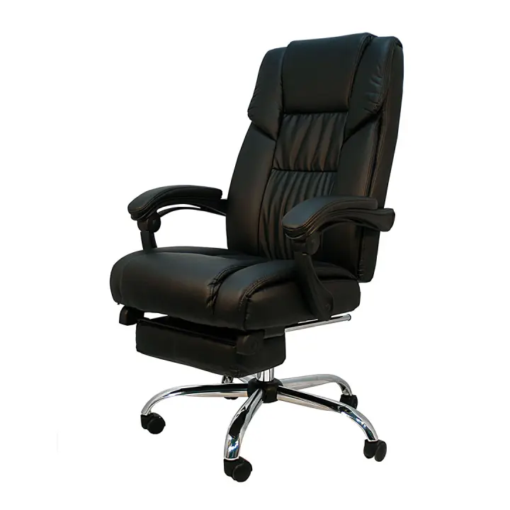Furniture Style S.L. Silla de Oficina Cómoda con Asiento en Piel Sintética y Reposapiés Ajustable - 1