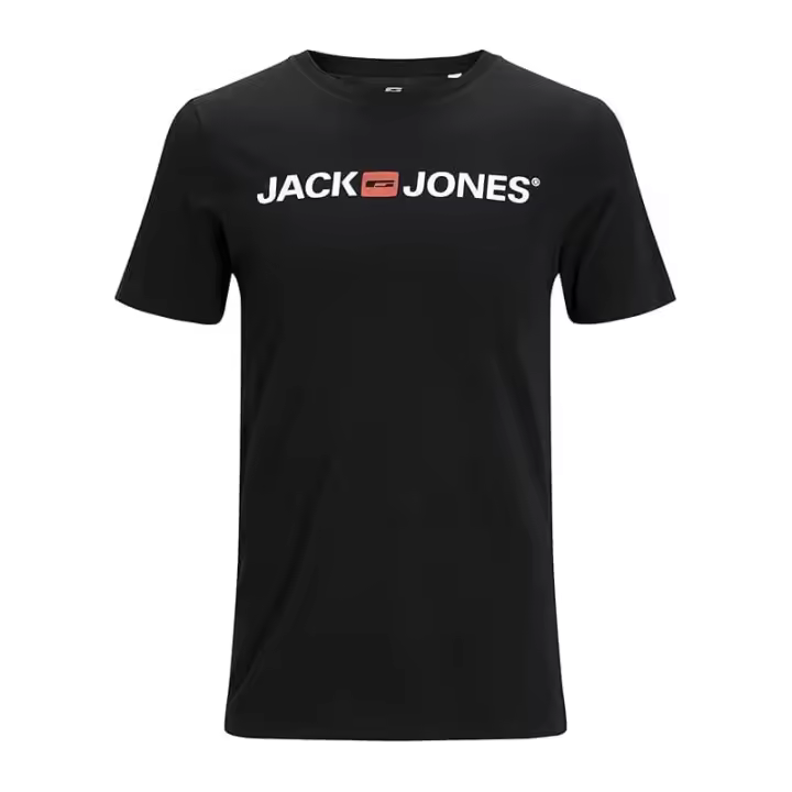 Jack&Jones - Camiseta para Hombre - Logo Central - Negro - 1