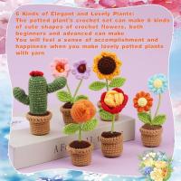 Kit De Tejer Para Principiantes Adultos Con Instrucciones Paso a Paso Kit De Crochet Fácil Tema De Flores Material De Hilo De Algodón - details 5
