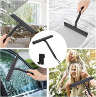 Cepillo De Ducha Para Vidrio Con Portador De Silicona Limpia Puertas De Ducha Y Espejos De Baño Material De Goma Y Plástico Herramienta De Limpieza Ecológica Para Ventanas Y Paredes De Vidrio - details 7