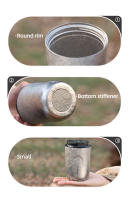 Tiartisan Taza De Café Y Té De Titanio Ultraligera Para Camping Y Exteriores Con Tapón Termo Doble Capa Portátil 400ml - details 9
