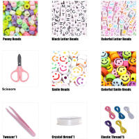 Kit De Hacer Pulseras 1100pcs Con Cuentas De Arcilla Polimérica Y Cuentas De Letras Para Joyería DIY Arte De Aros Para Mujeres - details 2