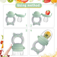 TYRY.HU 4pcs/set Almohadillas De Comida Para Frutas Y Verduras De Silicona Para Bebés Y Niños De 6 a 36 Meses BPA Free Pacificador De Mordedura Y Alimentación - details 3