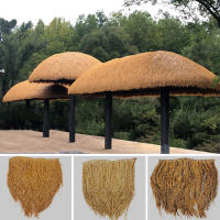 Panel De Techo De Palma Simulada Para Decoración De Jardín Y Paisaje Material De Paja Inflamable Resistente a La Quema Tapete De Techo DIY Para El Hogar - details 10