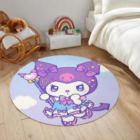 Alfombra Redonda MINISO Sanrio Kuromi Antideslizante Lavable Máquina Para Alfombra De Baño Dormitorio Sala De Estar - details 7