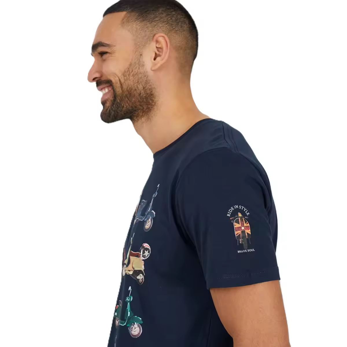 Camiseta Brave Soul Vespas 149VESPN azul marino (Navy) - details 1
