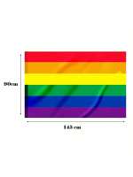 STARLEY - Pack  Banderas LGBT Orgullo Gay – Bandera Arcoíris para Desfile, Madrid Pride | Tamaños 14×21 cm  30×45 cm y 90×145cm | Bandera Bisexual, Lesbiana, Transgénero, LGBTI para Decoración y Celebraciones - details 2