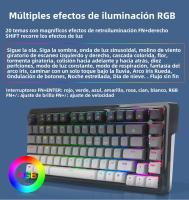 TECLADO MECÁNICO GAMING REDRAGON KS82-B USB RGB 82 TECLAS Layout Hot-Swap Compacto Para PC Laptop Conexión Wired Multicolor - details 5