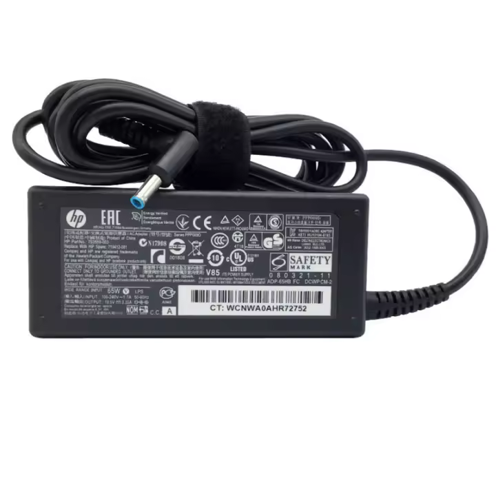 Cargador ORIGINAL HP  para portátil HP 14/15/17  19.5v 3.33a 4.5 x 3mm 65w - 1