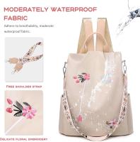 Mochila Antirrobo para Mujeres y Chicas 12 L, 2 en 1 Impermeable Bolso Mujer Negro With Bordado, Gran Capacidad Casual Mochilas Escolares Luces y Elegantes para Viaje Trabajo - details 6