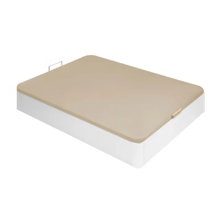 MOBELCENTER -  Canapé Alta Capacidad con Tirador 105x190 Blanco, Abatible con Tapa Transpirable 3D, Arcón de Gran Capacidad (1565) - 1