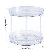Organizador De Giradiscos Multifuncional Transparente Ecológico Para Cocina Repostería Condimentos Organizador De Maquillaje Rotativo De Plástico - details 16