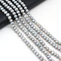 Perlas De Agua Dulce Naturales Gris Genuine 36 Cm Con Cuentas Sueltas De 6-7mm Para La Creación De Joyas DIY Collar Y Pulsera - details 0