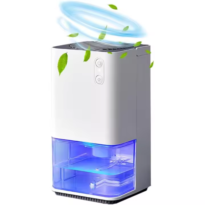 Deshumidificadores para el hogar, Mini deshumidificador de Aire de 1200 ml con Tanque de Agua Visual, Adecuado para Espacios pequeños de 5 a 30 m³, deshumidificador eléctrico portátil de 33 W - 1