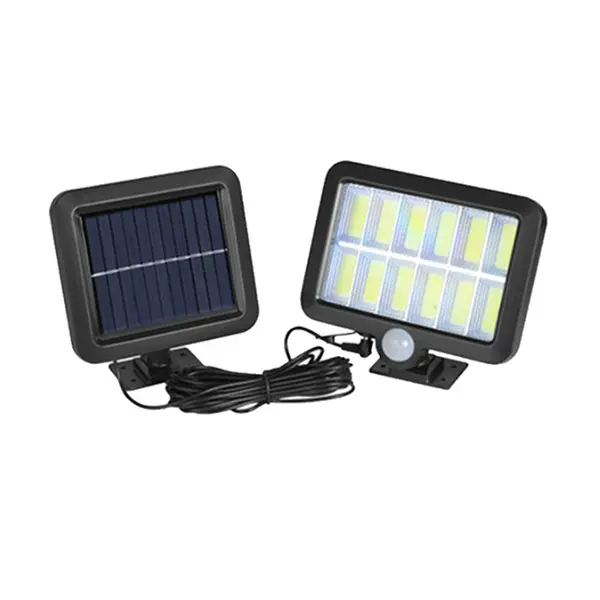 Farola Solar de 260lm, Luces de Calle Solares 12COB, impermeable, Sensor de Movimiento sensitive al Pir, lámparas de Jardín al Aire Libre, lámpara de pared - 1