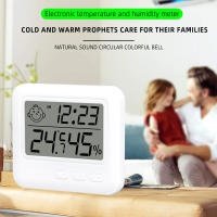 Reloj Alarme Multifunción Con Termómetro Y Higrómetro Digital LCD Estación Climática Para El Hogar Medidor De Temperatura Y Humedad - details 0