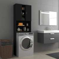 Armario de Lavadora Cuarto de Baño Aseo Estantería Mueble Colada Color Blanco,  Roble ahumado,  Roble Sonoma y mas - details 6