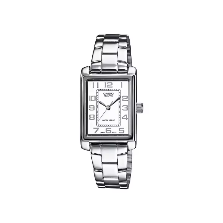 Reloj Casio Señora analógico LTP-1234PD-7B correa metálica plateada LTP1234PD7B - 1