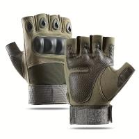 1Par De Guantes Tácticos Para Hombres Sin Dedos Ideal Para Deportes Al Aire Libre Tiro Caza Airsoft Y Ciclismo - details 15