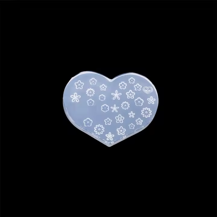 Molde De Silicona 3D Para Arte De Uñas Tiny Con Diseños De Flores Corazón Y Calavera Para Creación De Resina Epoxy DIY - 1