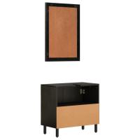 vidaXL Conjunto de armarios de baño 2 piezas madera maciza de mango - details 2