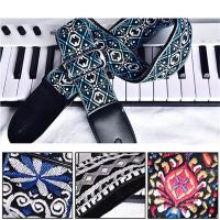 Correa De Guitarra Ajustable Bordada Con Estampado Estilo Vintage Étnico Para Folk Eléctrico Bajo Ukulele Accesorios De Guitarra - details 11