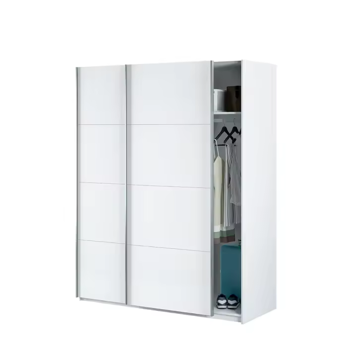 ARMARIO 2 PUERTAS CORREDERAS 200x150x60CM BLANCO ARTIK - 1