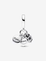 Pandora - Charm triple Colgante de Cámara, Corazón y Brújula-Plata de Lei - details 0