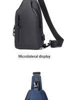 Bolso De Hombro Para Hombre Casual Impermeable Y Resistente Al Desgaste Con USB Recargable Y Compartment Interior Bolsa De Pecho - details 25