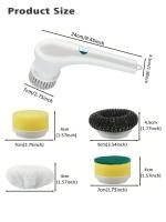 Cepillo De Limpieza Eléctrico Multifuncional Para Cocina Y Baño Cepillo Portátil De Mano Para Platos/Cacerolas Fabricado En Plástico - details 8