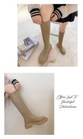 Botas Largas Para Mujer Con Forro Polar Zapatos De Caballero De Otoño E Invierno Européicos Y Americanos Talla 42 - details 9