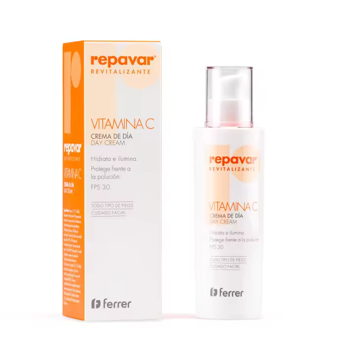 Repavar Revitalizante Crema Facial de Día con Acción Hidratante - Elaborada con Vitamina C y Pollustop - Protege tu Piel de la Contaminación y Previene los Signos del Envejecimiento - 50 ml - 1