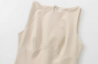 Vestido Mini Con Volantes Y Larguesas TRZA Para Mujer Cuello Redondo Sin Mangas Cierre En La Espalda Estilo Casual Moda Chic - details 8