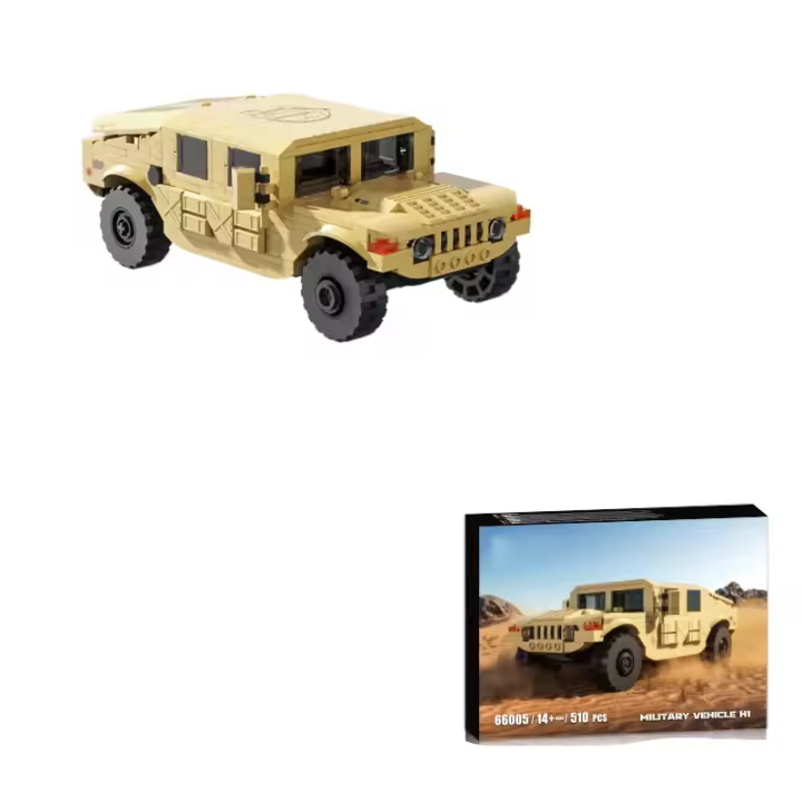 Bloques De Construcción Militar H1 510PCS Para Niños Modelo De Coche De Tierra En Sándwiches Juguetes Educativos Colección Regalos De Fiestas - 1