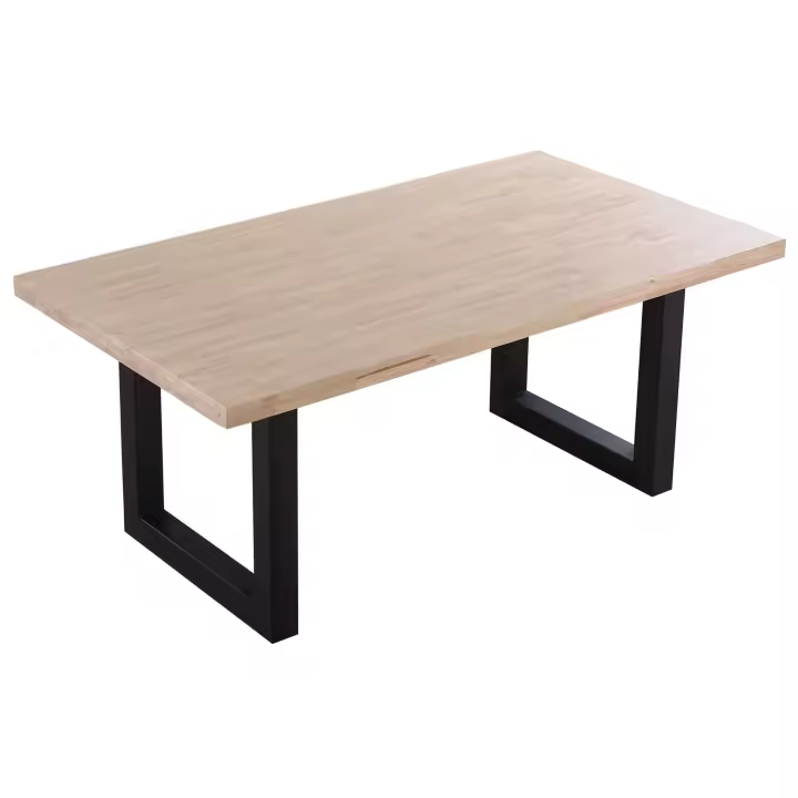 Mesa de Salón Comedor Indú Fija en Roble Nordish y Negro Mate 180x100x76 cm - 1